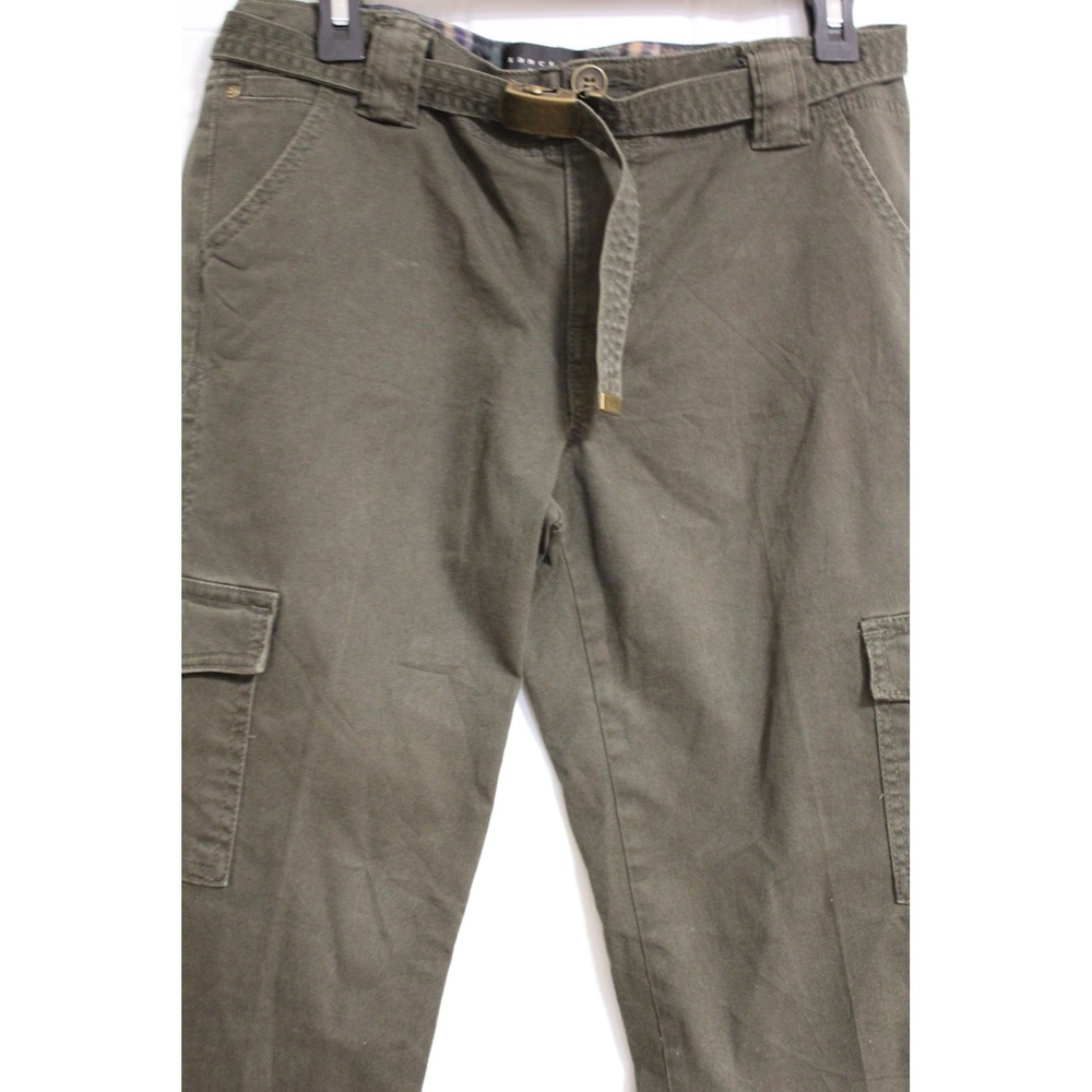 Sanctuary Womens Olive Green Wide Leg Cargo‎ Pants with Belt *SZ 31 - Picture 5 of 7